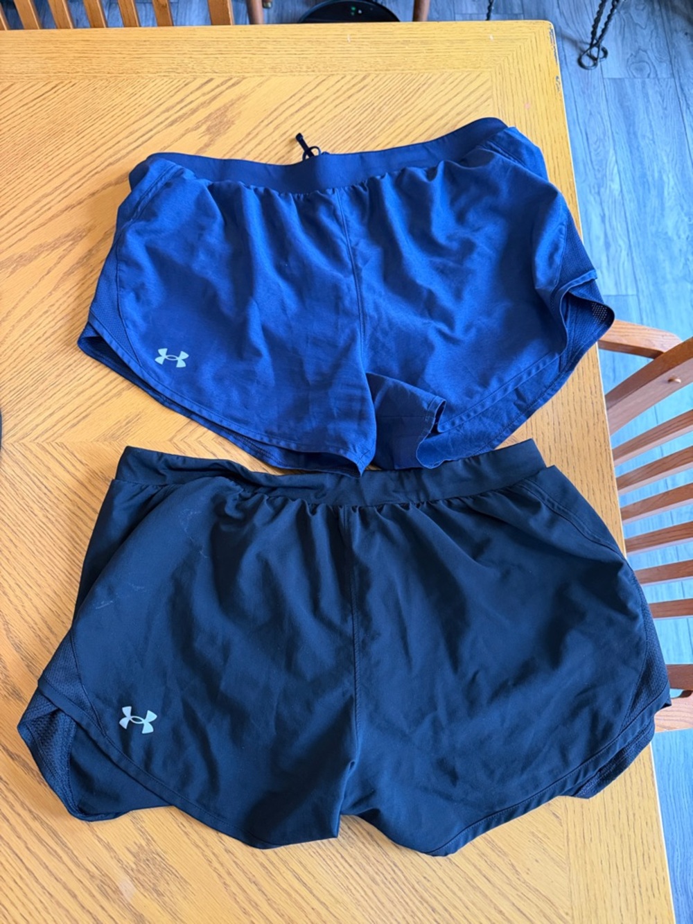Under Armour Women's Athletic Shorts - Navy Blue & Black